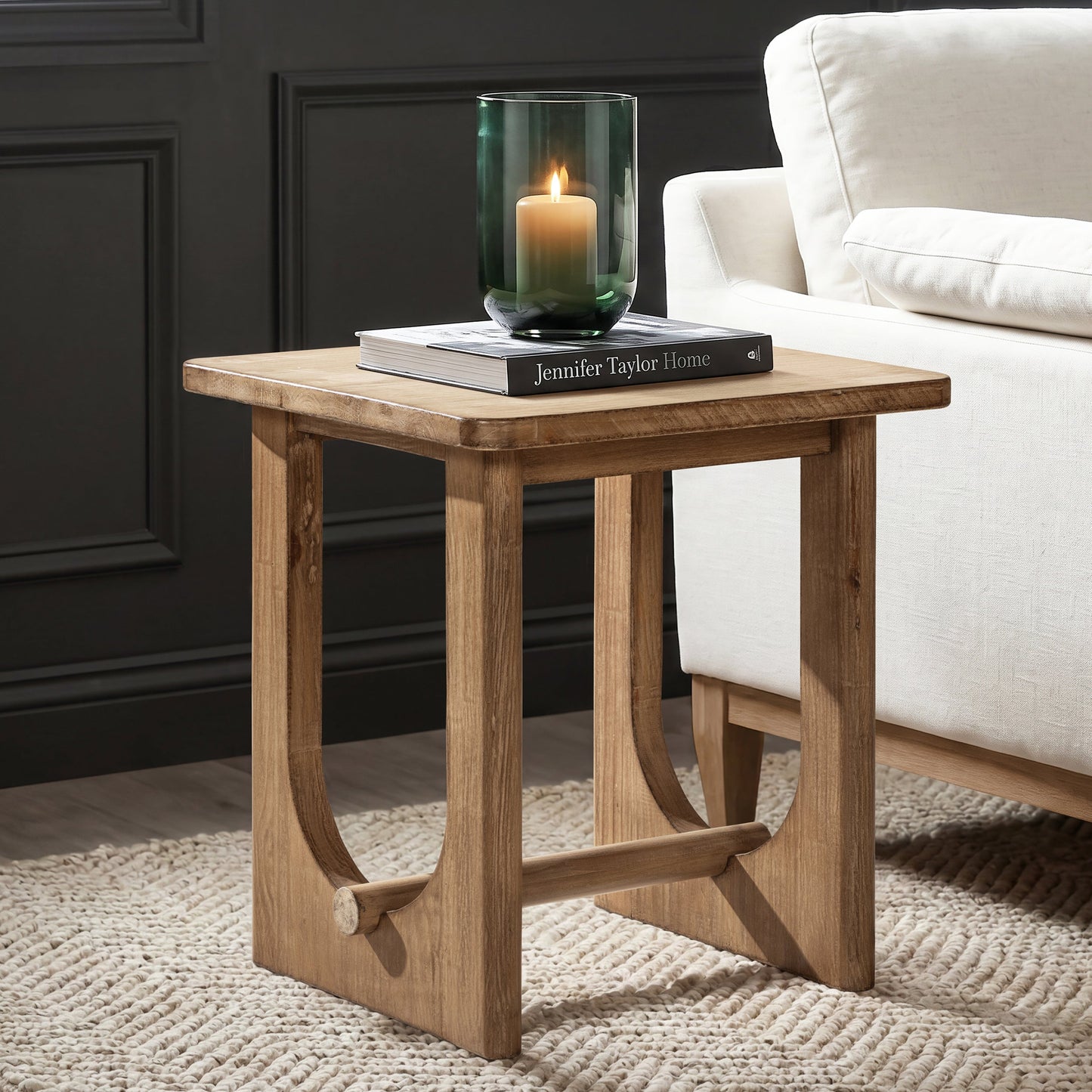 Turnkey 22" Square Side Table Antique