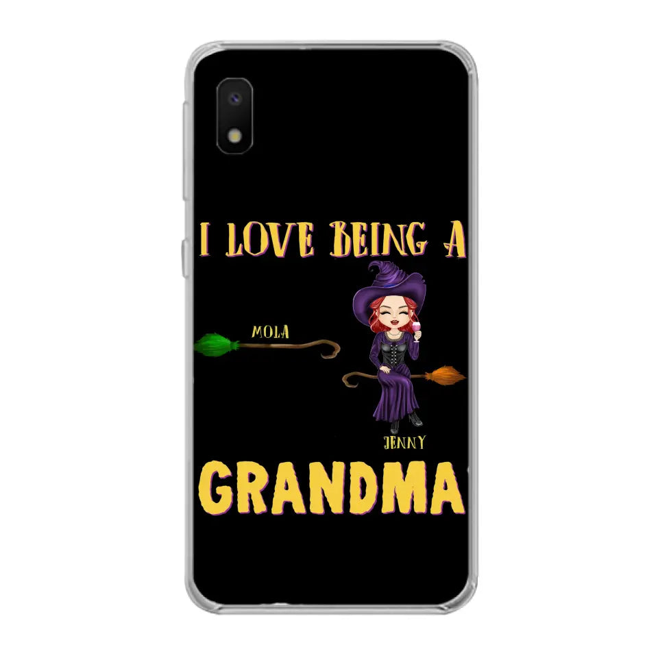 Personalized Witch Grandma Phone Case - Gift Idea For Halloween/Witch/Grandma - Upto 8 Kids - I Love Being A Grandma - Case For iPhone/Samsung