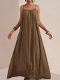 Spaghetti Strap Flowy Maxi Dress