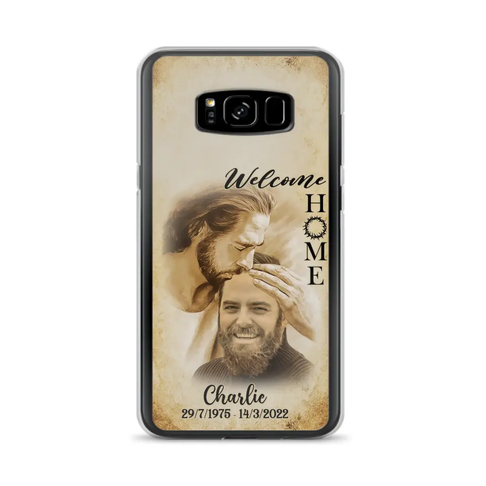 Custom Personalized Memorial Photo Phone Case - Memorial Gift Idea For Family Member/ Pet Owner - Welcome Home - Case For iPhone And Samsung