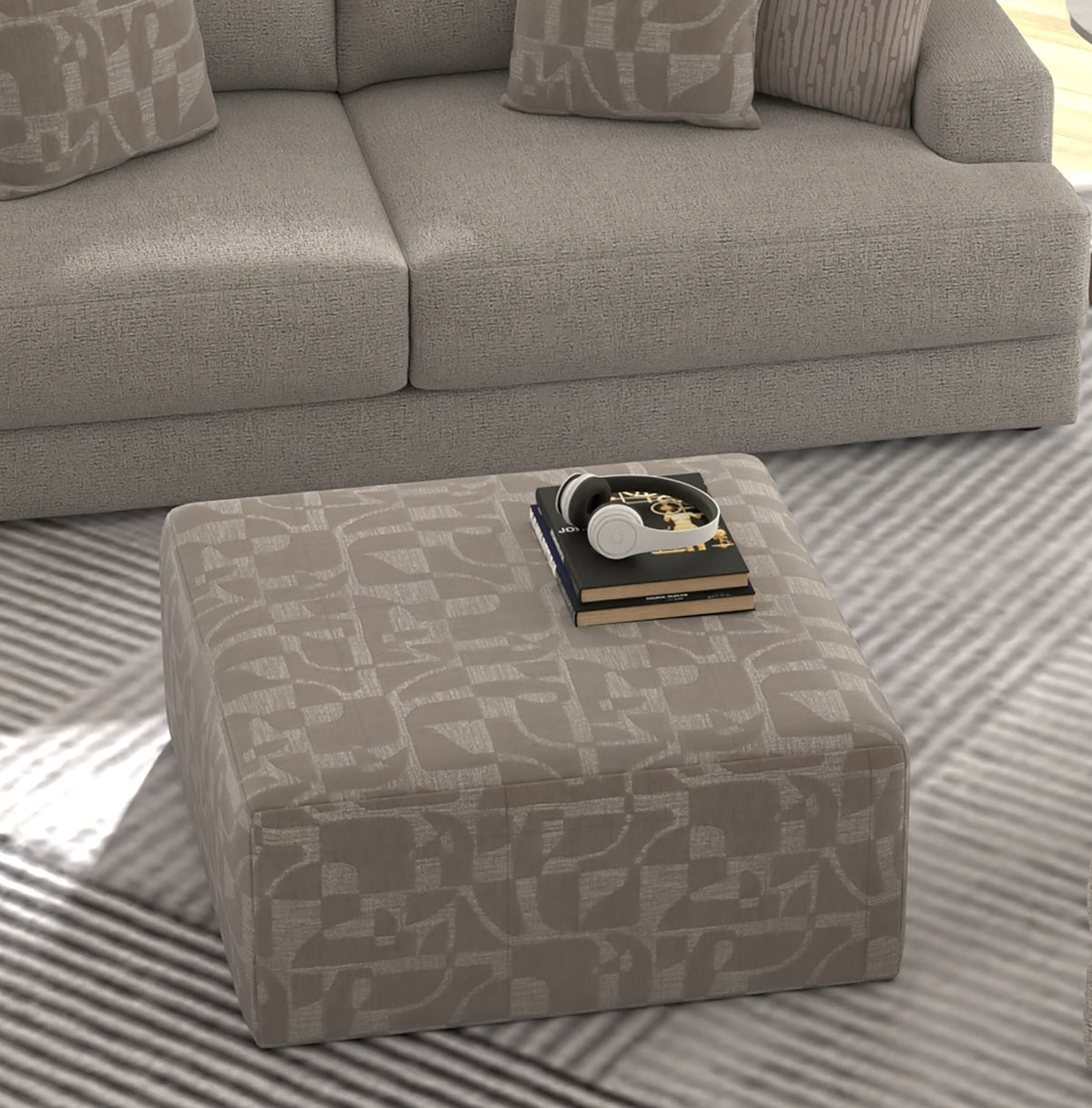 Zeke - Cocktail Ottoman - Cloud