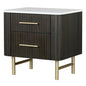 Clayten - Nightstand - Marble Top & Espresso