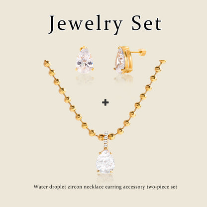 Zircon Necklace and Earring Set Collection
