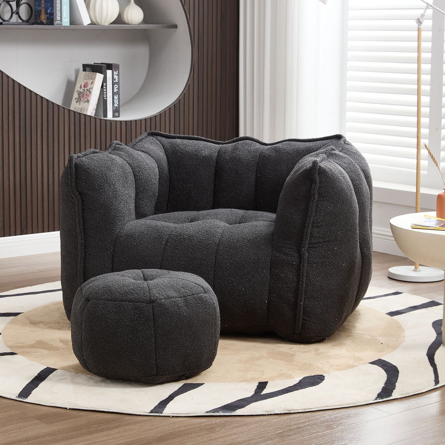 Soft Bean Bag Chair With High Resilient Foam
