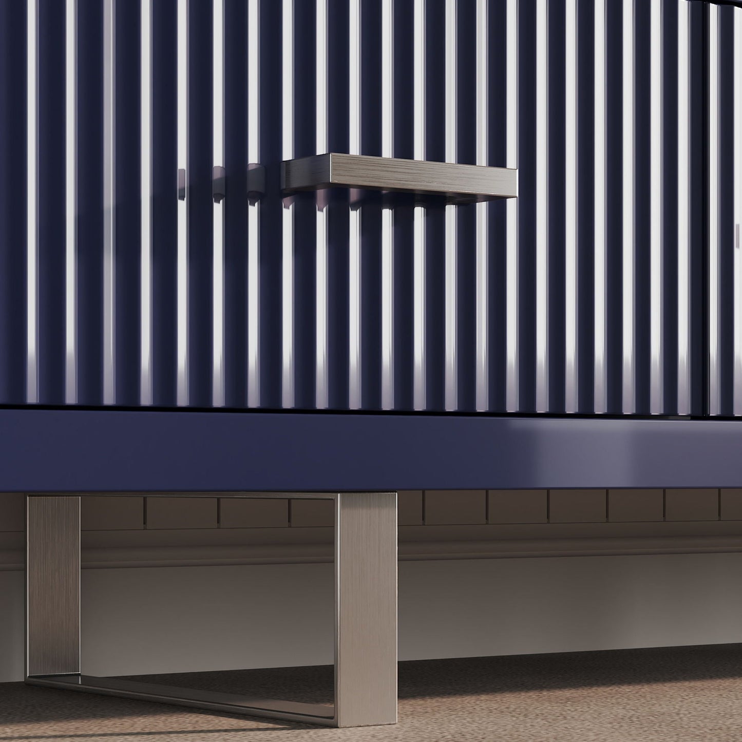 TV Stand With Slatted Drawers