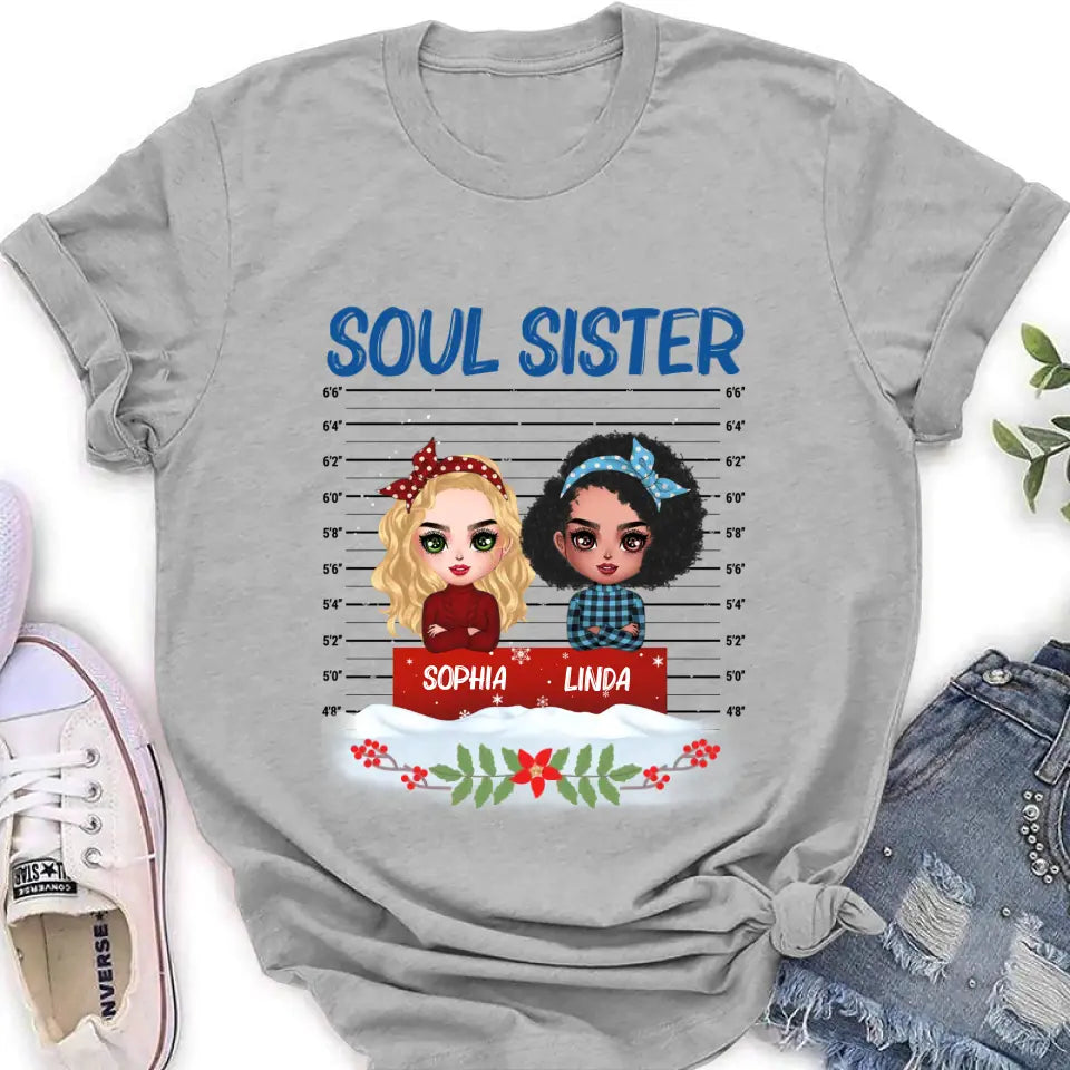Custom Personalized Besties Shirt/Hoodie - Christmas Gift Idea For Friends - Soul Sister