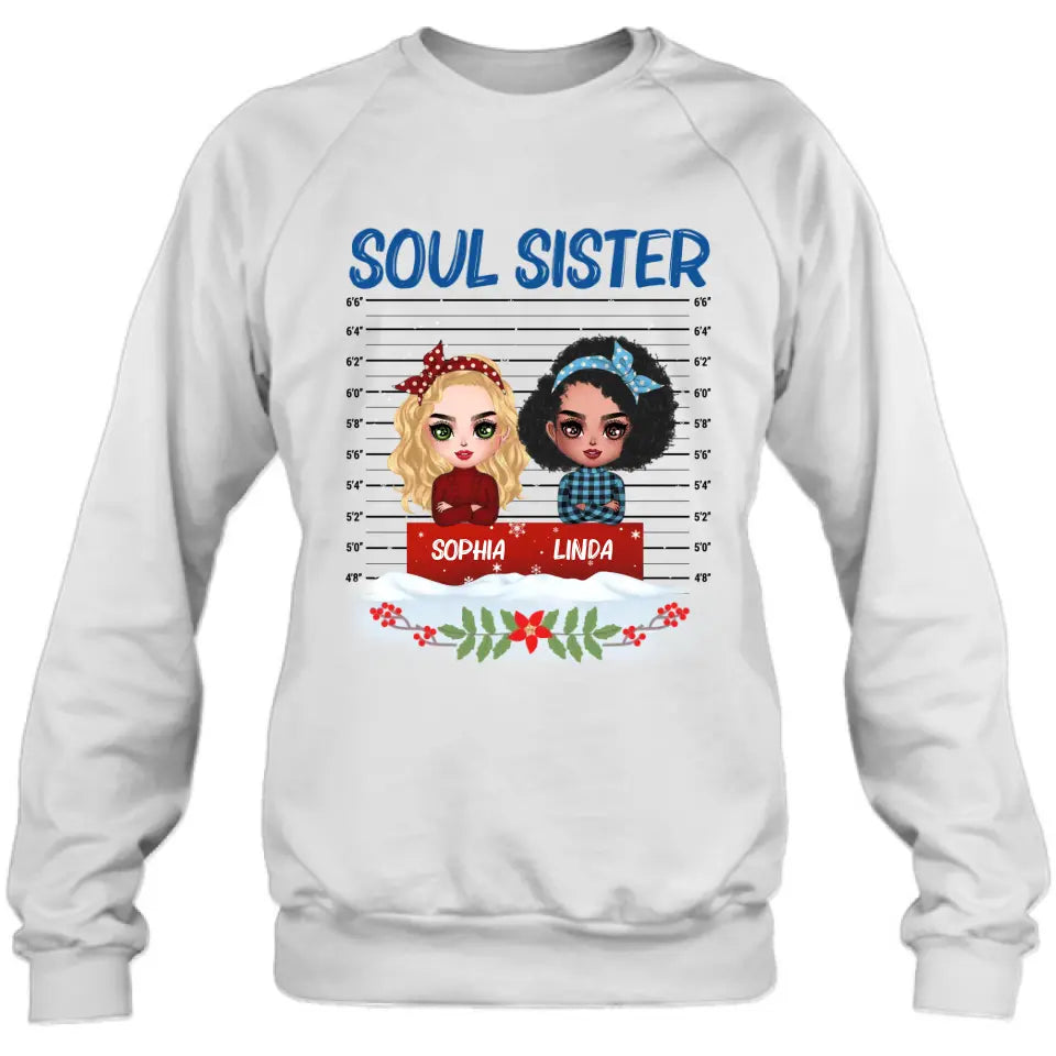 Custom Personalized Besties Shirt/Hoodie - Christmas Gift Idea For Friends - Soul Sister