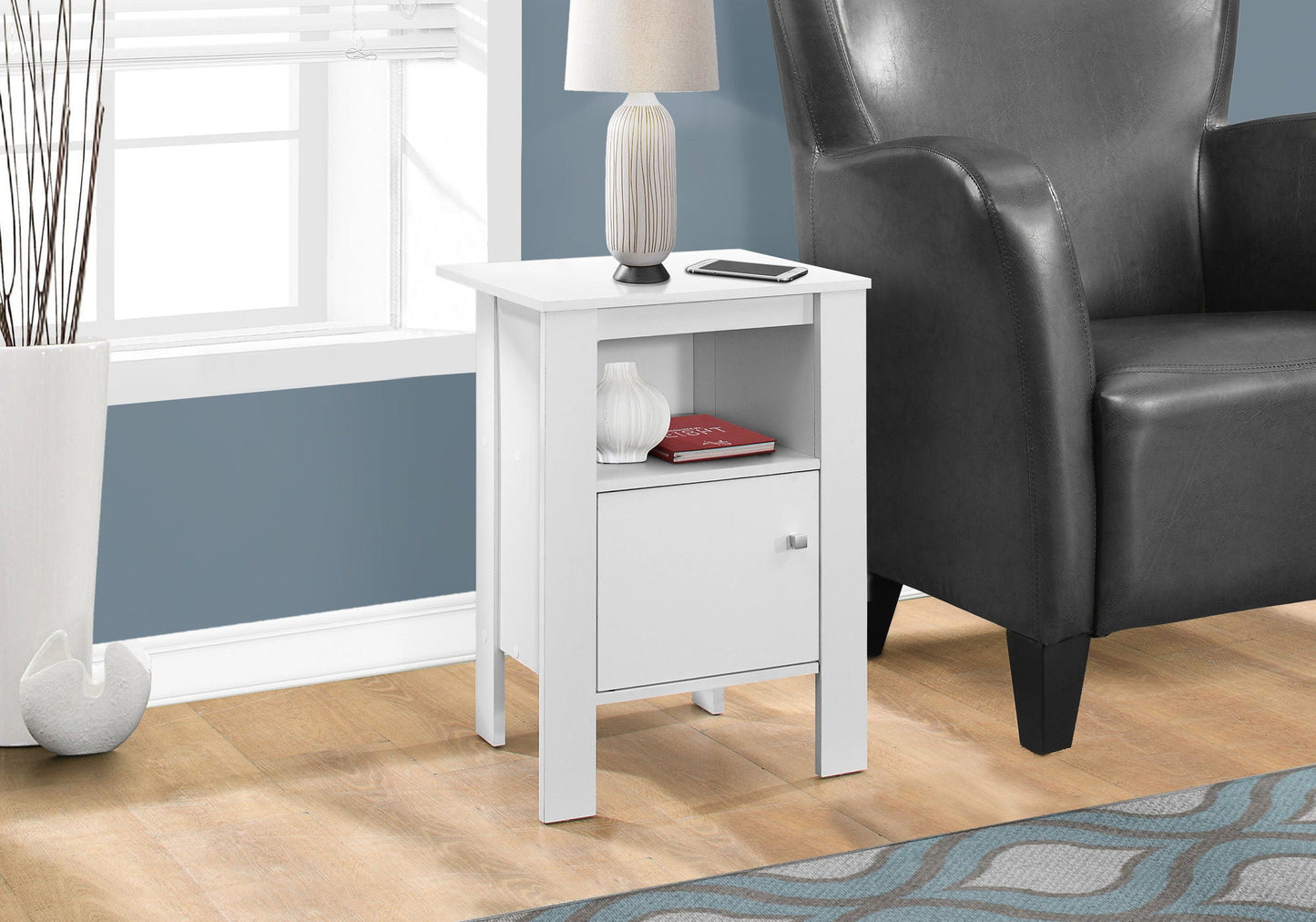 Accent Nightstands with Storage and Transitional Style