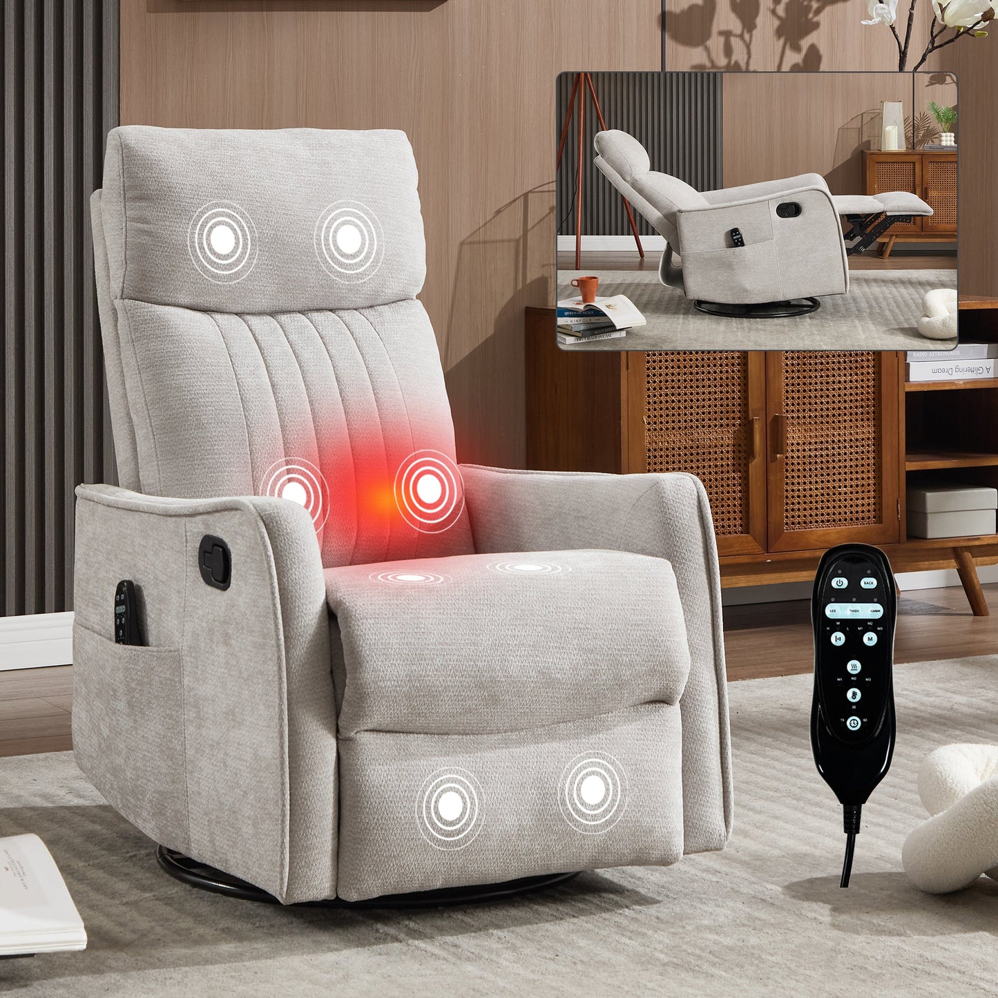 Comfortmax Swivel and Rocking Recliner