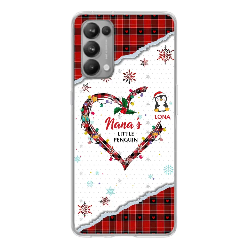 Personalized Christmas Nana Phone Case - Gift Idea For Grandma - Up to 10 Penguins - Case For Oppo/Xiaomi/Huawei