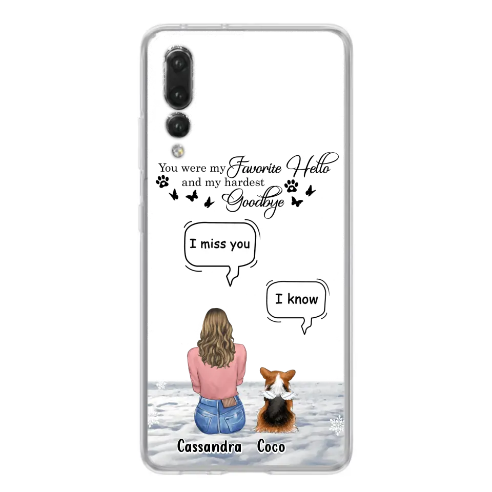 Personalized Pet Phone Case - Up to 4 Pets - Gift Idea For Couple/Dog/Cat Lover - You Were My Favorite Hello And My Hardest Goodbye - Case For Oppo/Xiaomi/Huawei