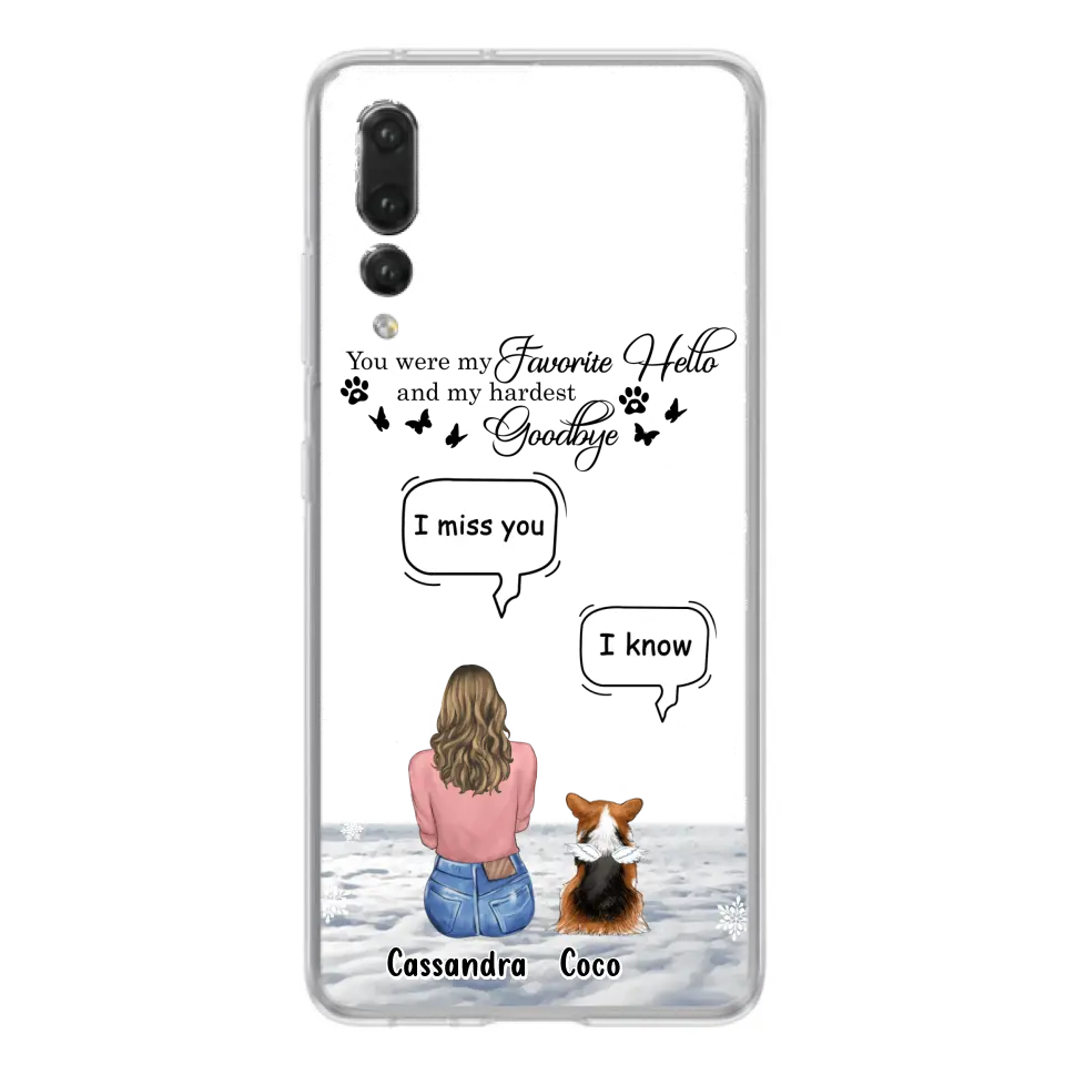 Personalized Pet Phone Case - Up to 4 Pets - Gift Idea For Couple/Dog/Cat Lover - You Were My Favorite Hello And My Hardest Goodbye - Case For Oppo/Xiaomi/Huawei