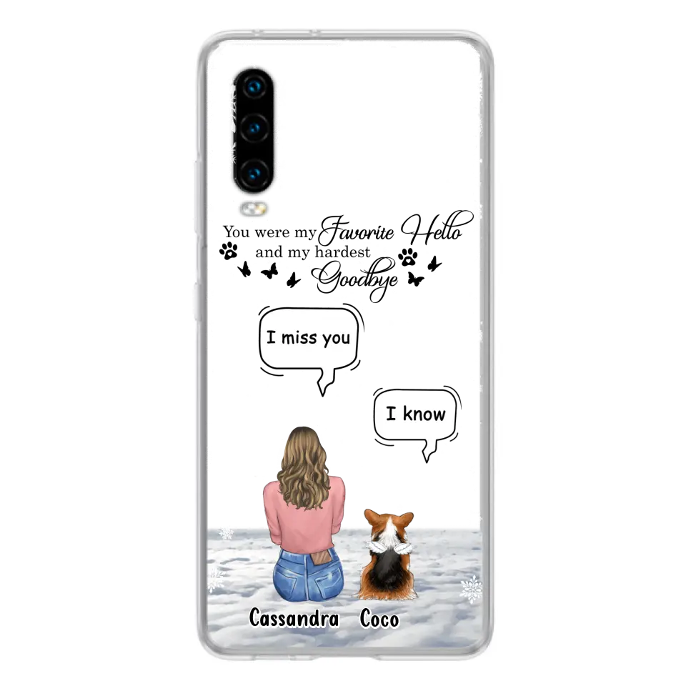 Personalized Pet Phone Case - Up to 4 Pets - Gift Idea For Couple/Dog/Cat Lover - You Were My Favorite Hello And My Hardest Goodbye - Case For Oppo/Xiaomi/Huawei