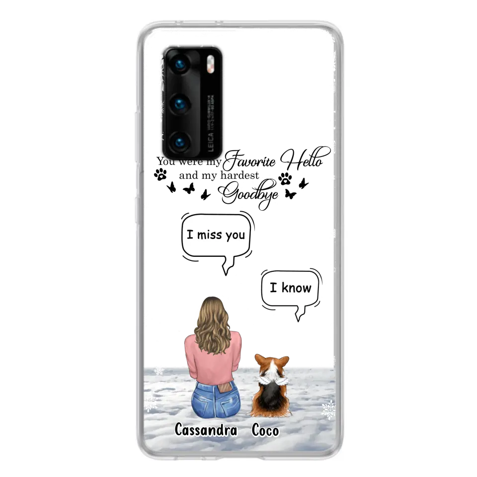 Personalized Pet Phone Case - Up to 4 Pets - Gift Idea For Couple/Dog/Cat Lover - You Were My Favorite Hello And My Hardest Goodbye - Case For Oppo/Xiaomi/Huawei