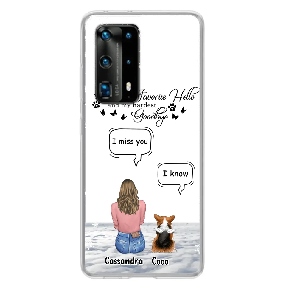 Personalized Pet Phone Case - Up to 4 Pets - Gift Idea For Couple/Dog/Cat Lover - You Were My Favorite Hello And My Hardest Goodbye - Case For Oppo/Xiaomi/Huawei