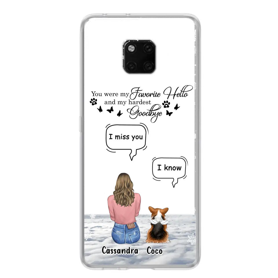 Personalized Pet Phone Case - Up to 4 Pets - Gift Idea For Couple/Dog/Cat Lover - You Were My Favorite Hello And My Hardest Goodbye - Case For Oppo/Xiaomi/Huawei
