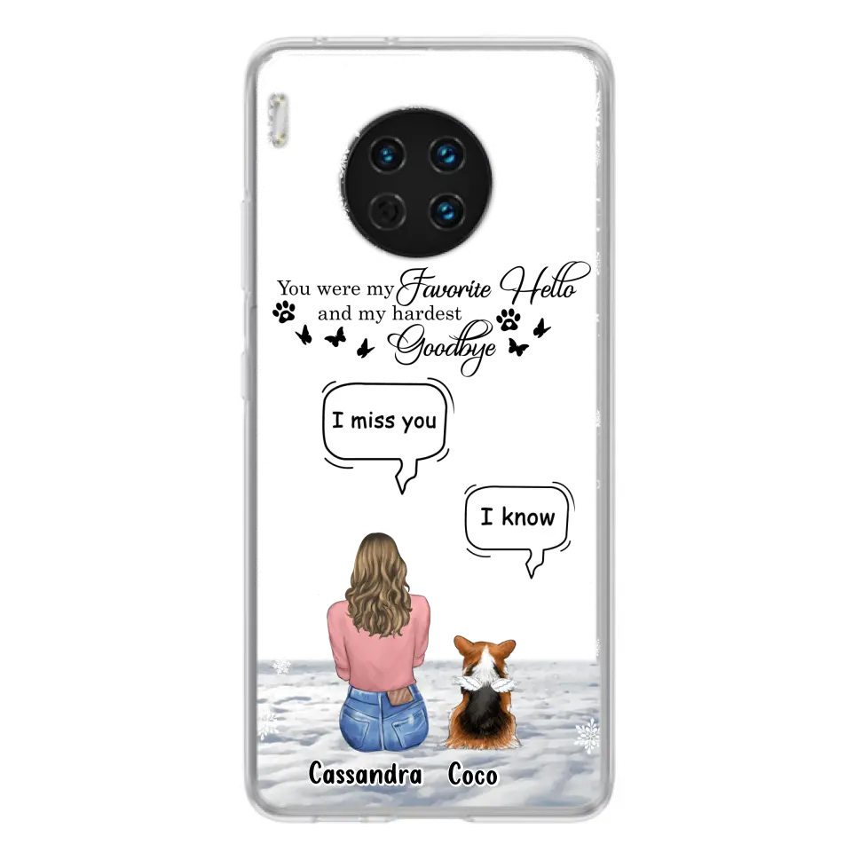 Personalized Pet Phone Case - Up to 4 Pets - Gift Idea For Couple/Dog/Cat Lover - You Were My Favorite Hello And My Hardest Goodbye - Case For Oppo/Xiaomi/Huawei