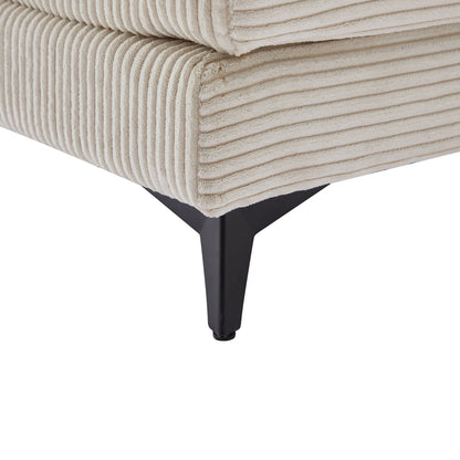 Modern Deep Seat Sectional Sofa With Ottoman