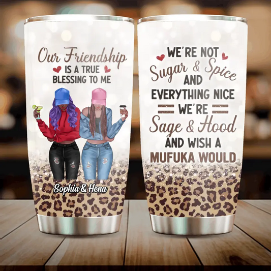 Personalized Besties Tumbler - Best Gift Idea For Friends - Our Friendship Is A True Blessing To Me