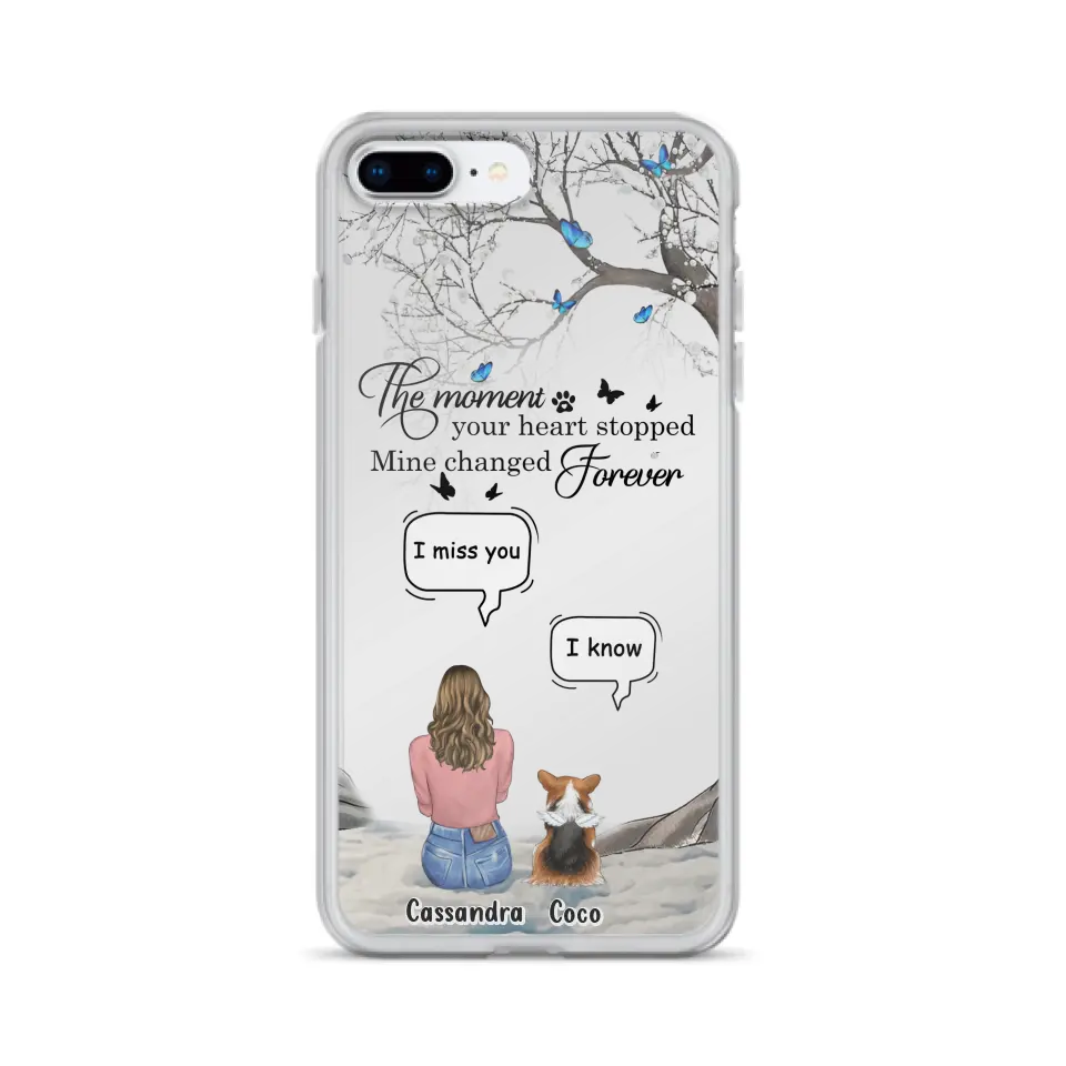 Personalized Pet Phone Case - Up to 4 Pets - Gift Idea For Couple/Dog/Cat Lover - The Moment Your Heart Stopped Mine Changed Forever - Case For iPhone/Samsung