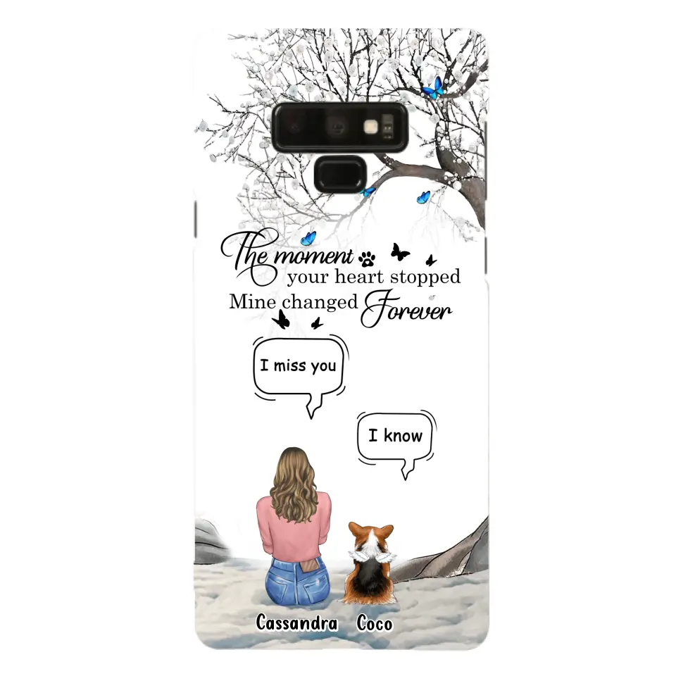 Personalized Pet Phone Case - Up to 4 Pets - Gift Idea For Couple/Dog/Cat Lover - The Moment Your Heart Stopped Mine Changed Forever - Case For iPhone/Samsung