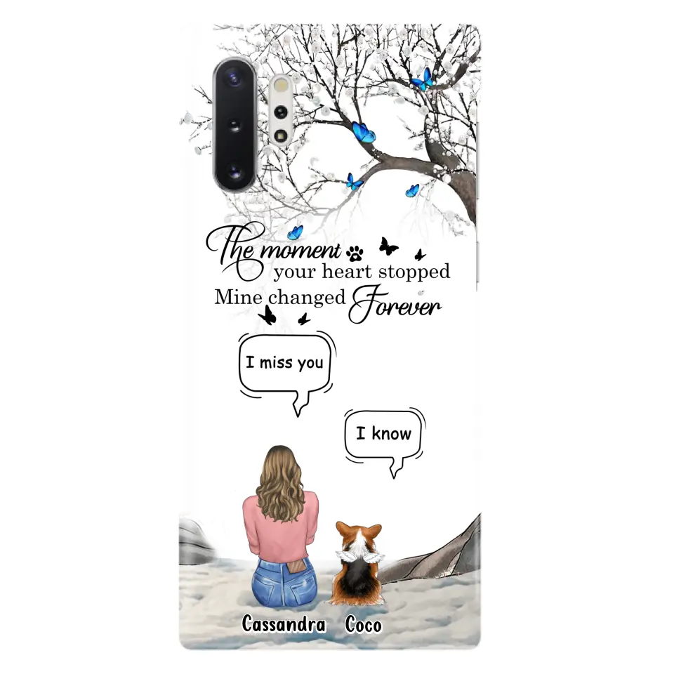 Personalized Pet Phone Case - Up to 4 Pets - Gift Idea For Couple/Dog/Cat Lover - The Moment Your Heart Stopped Mine Changed Forever - Case For iPhone/Samsung