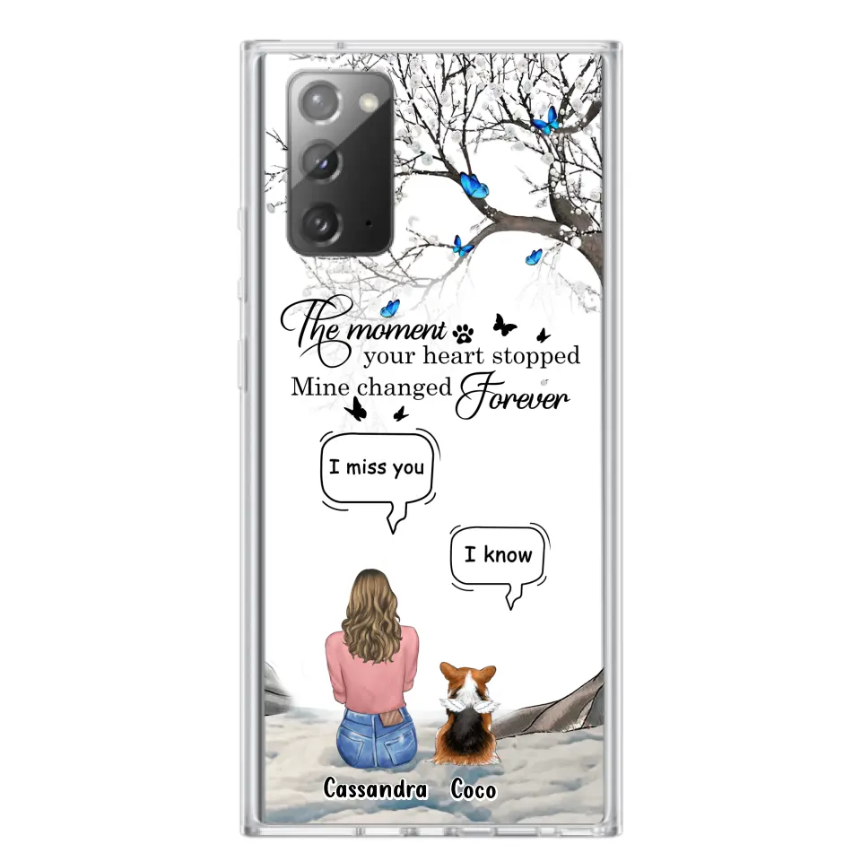 Personalized Pet Phone Case - Up to 4 Pets - Gift Idea For Couple/Dog/Cat Lover - The Moment Your Heart Stopped Mine Changed Forever - Case For iPhone/Samsung