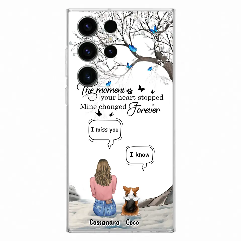Personalized Pet Phone Case - Up to 4 Pets - Gift Idea For Couple/Dog/Cat Lover - The Moment Your Heart Stopped Mine Changed Forever - Case For iPhone/Samsung