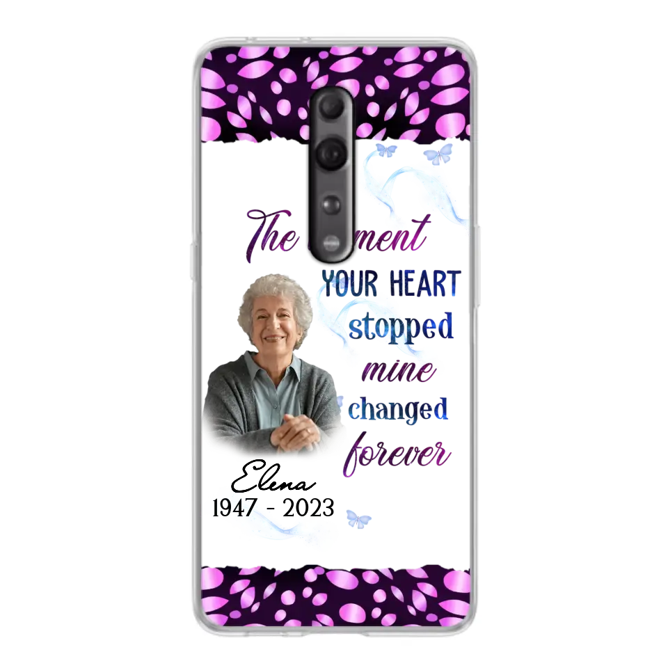 Custom Personalized Memorial Photo Phone Case - Memorial Gift For Family Member - Upload Photo - Case For Oppo/Xiaomi/Huawei - The Moment Your Heart Stopped Mine Changed Forever