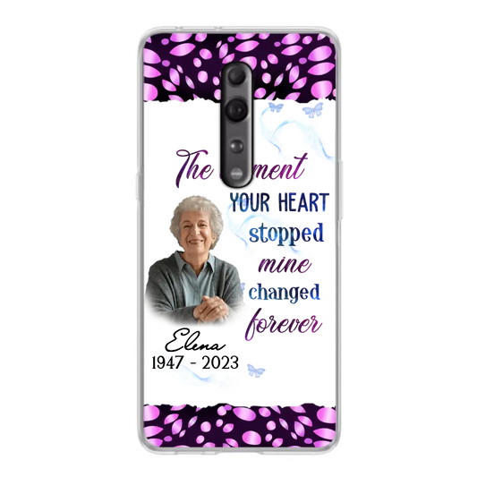 Custom Personalized Memorial Photo Phone Case - Memorial Gift For Family Member - Upload Photo - Case For Oppo/Xiaomi/Huawei - The Moment Your Heart Stopped Mine Changed Forever