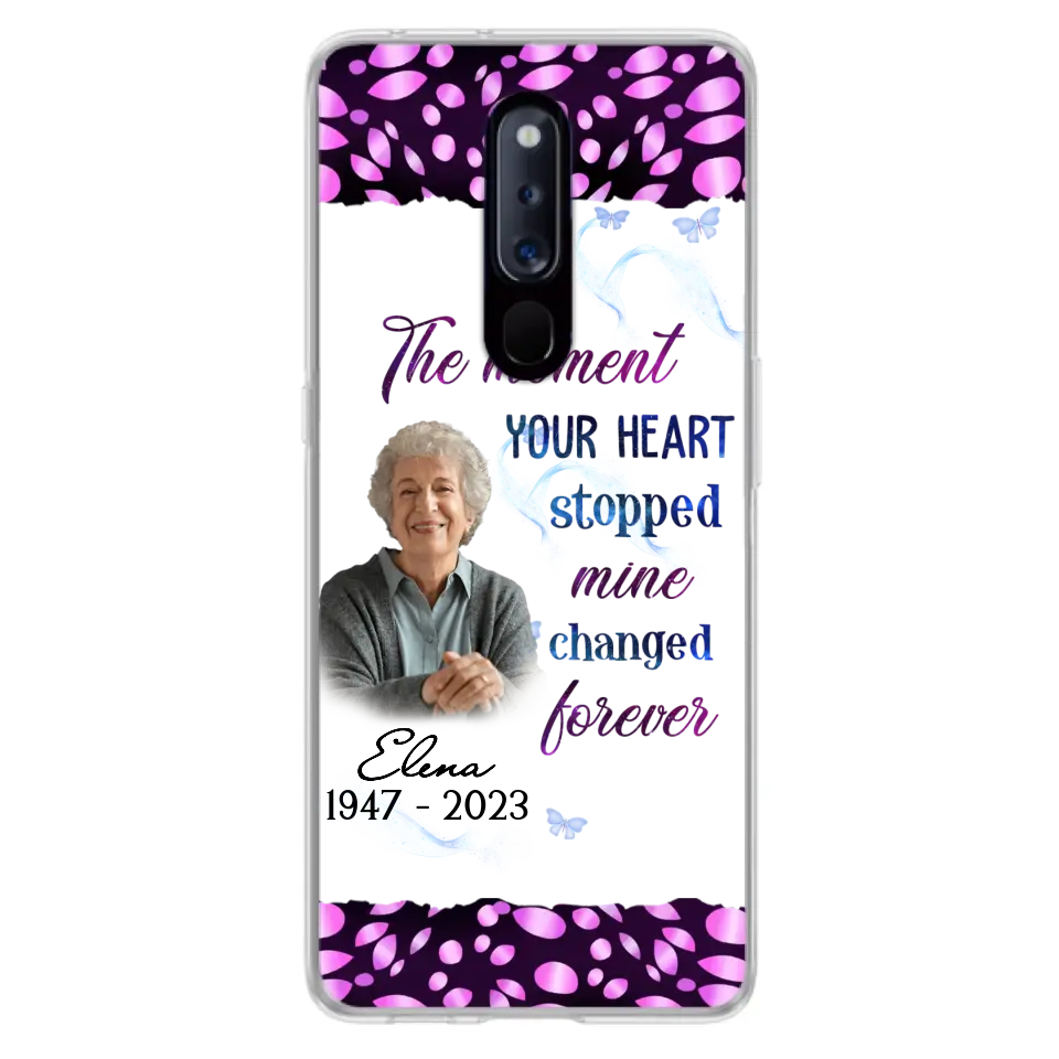 Custom Personalized Memorial Photo Phone Case - Memorial Gift For Family Member - Upload Photo - Case For Oppo/Xiaomi/Huawei - The Moment Your Heart Stopped Mine Changed Forever