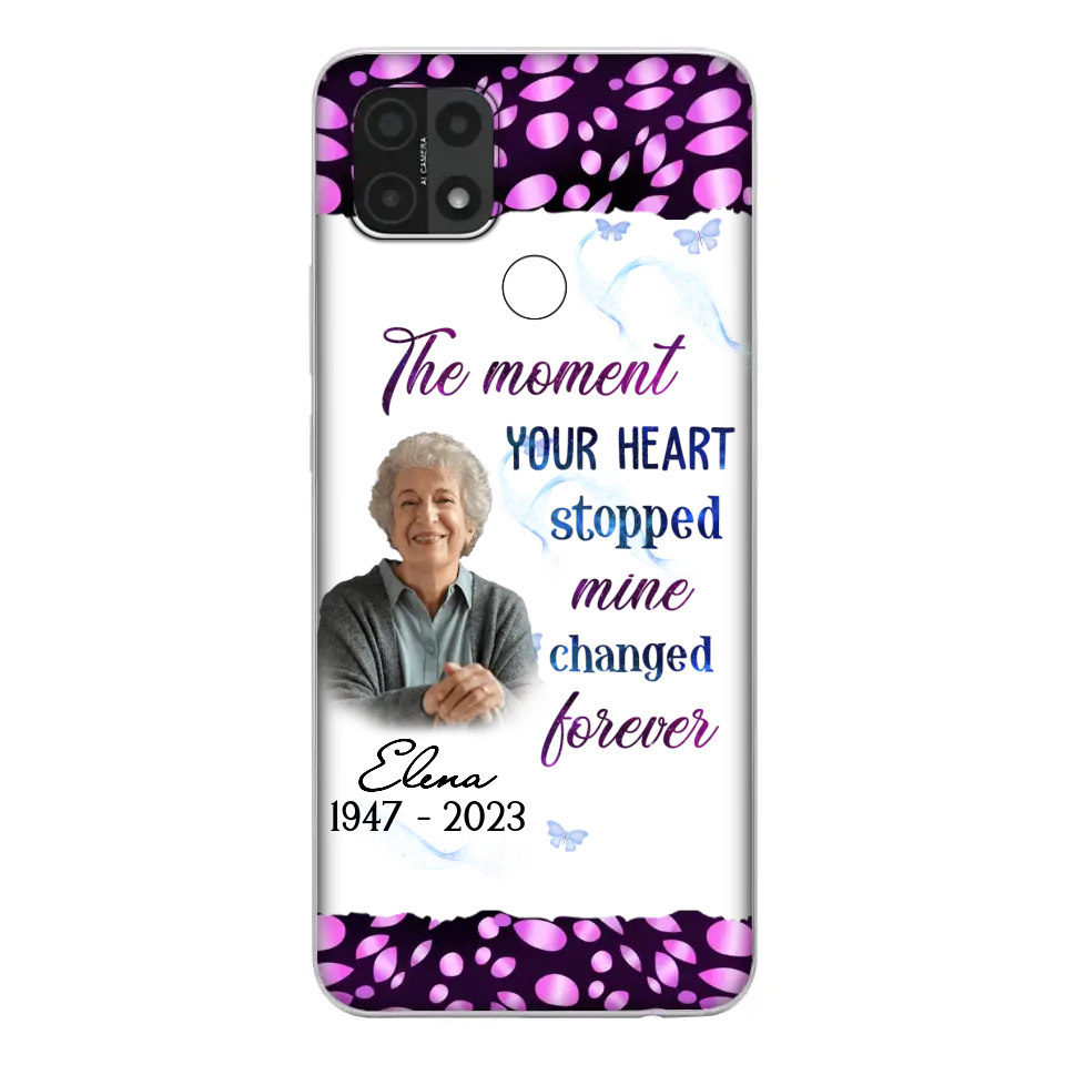 Custom Personalized Memorial Photo Phone Case - Memorial Gift For Family Member - Upload Photo - Case For Oppo/Xiaomi/Huawei - The Moment Your Heart Stopped Mine Changed Forever
