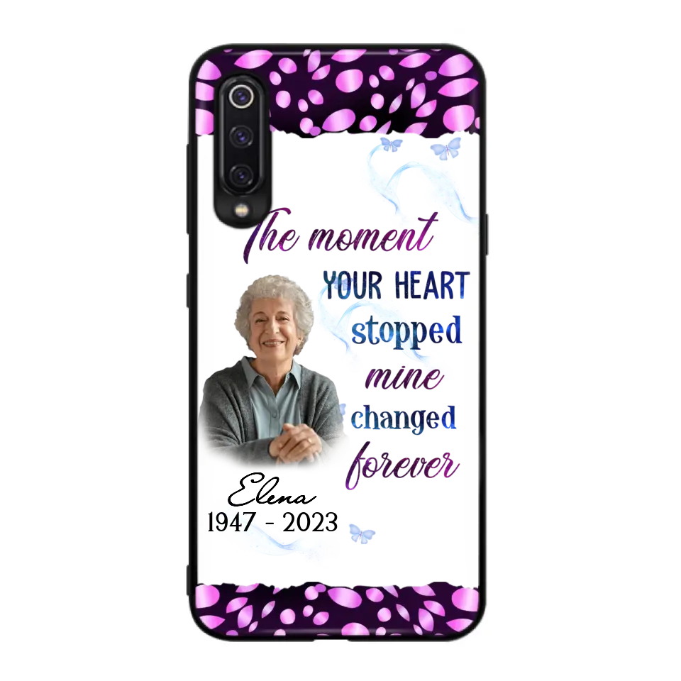 Custom Personalized Memorial Photo Phone Case - Memorial Gift For Family Member - Upload Photo - Case For Oppo/Xiaomi/Huawei - The Moment Your Heart Stopped Mine Changed Forever
