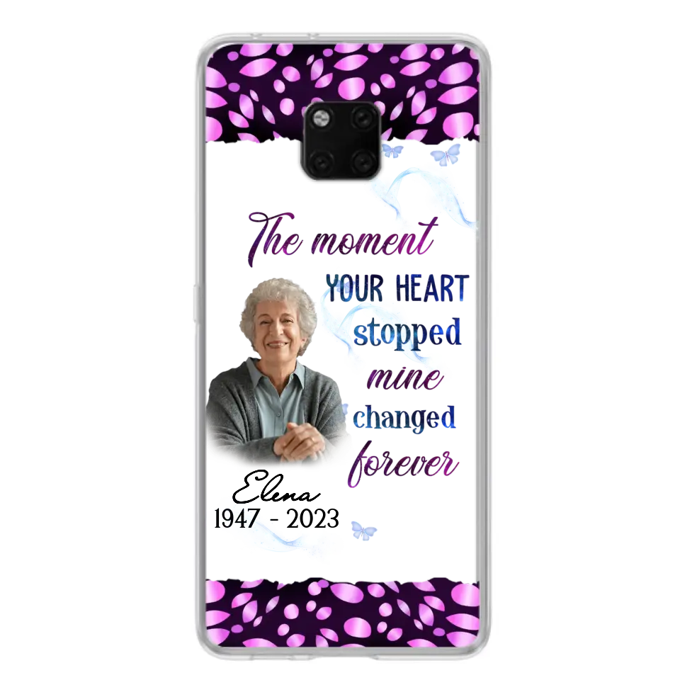 Custom Personalized Memorial Photo Phone Case - Memorial Gift For Family Member - Upload Photo - Case For Oppo/Xiaomi/Huawei - The Moment Your Heart Stopped Mine Changed Forever