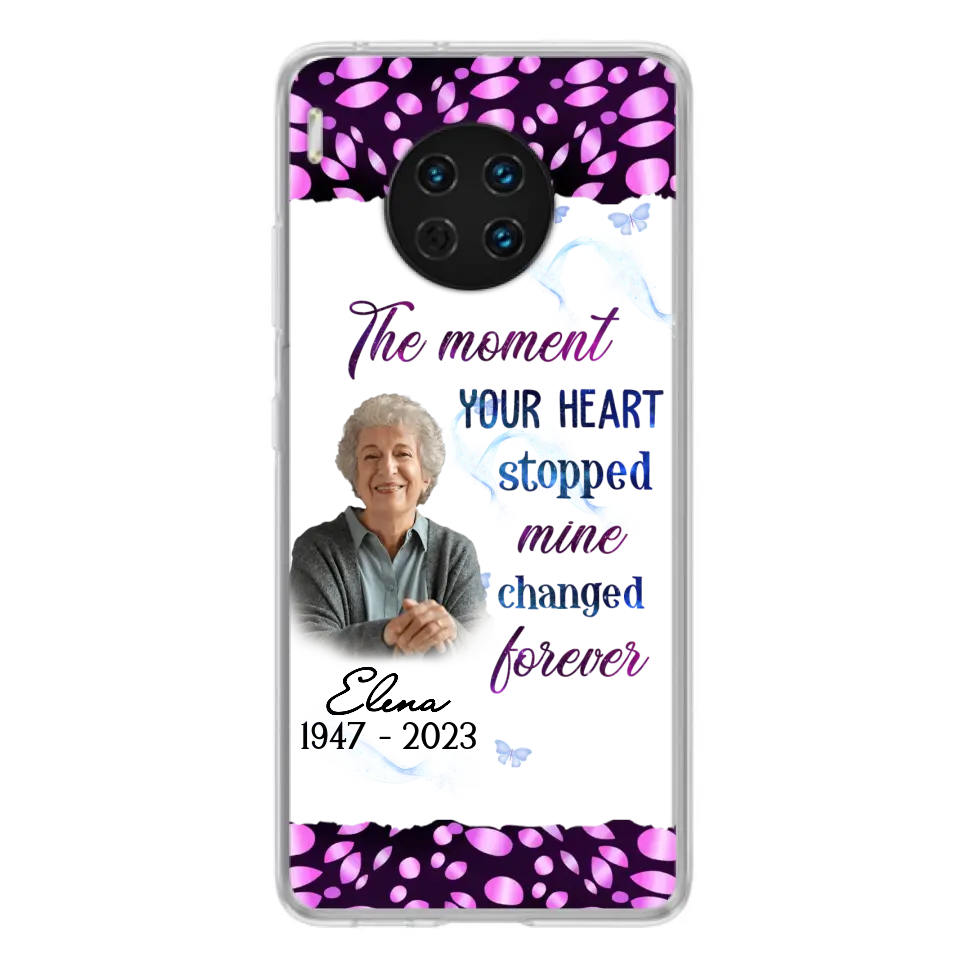 Custom Personalized Memorial Photo Phone Case - Memorial Gift For Family Member - Upload Photo - Case For Oppo/Xiaomi/Huawei - The Moment Your Heart Stopped Mine Changed Forever
