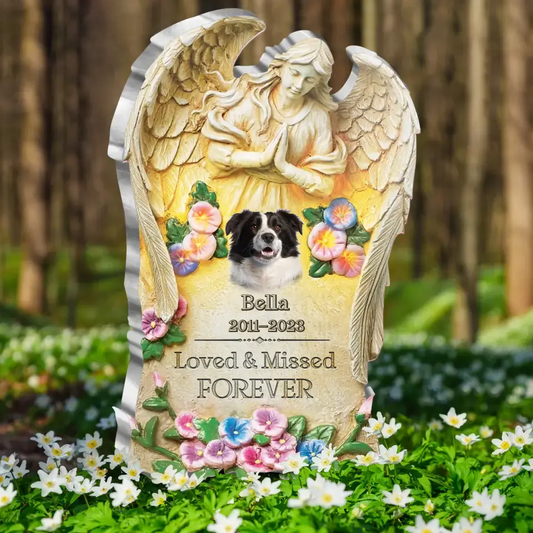 Personalized Memorial Acrylic Plaque - Upload Photo - Memorial Gift Idea For Christmas/Family Member/Pet Lover - Loved & Missed Forever