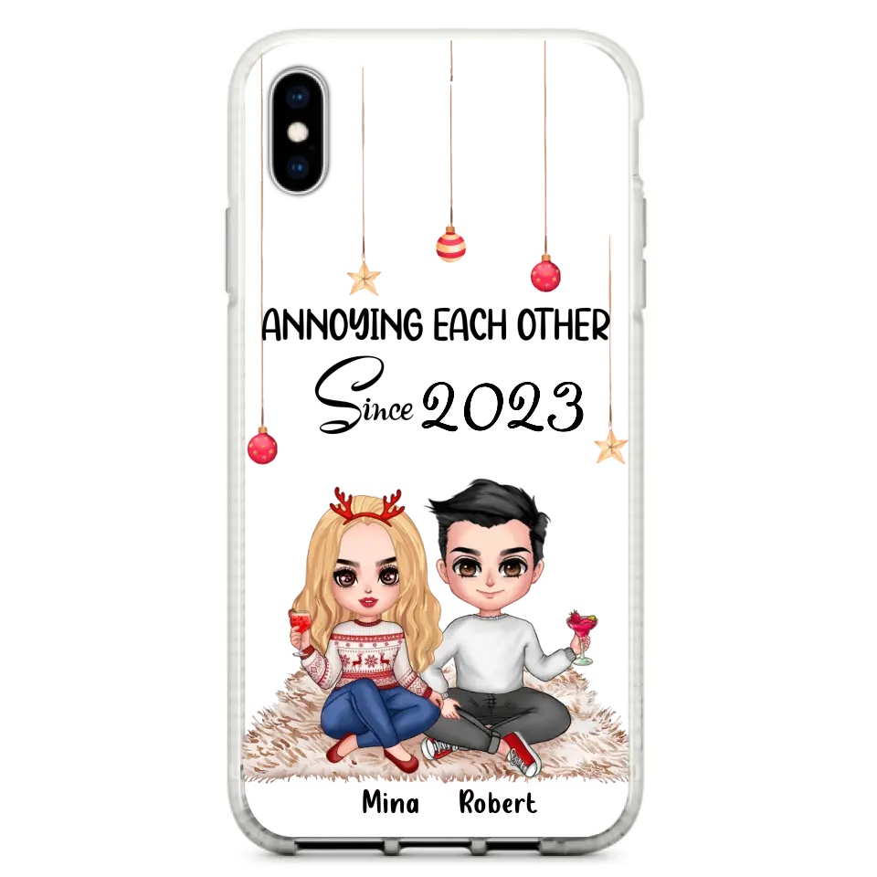 Custom Personalized Couple Phone Case - Christmas  Gift Idea For Couple - Annoying Each Other Since 2023 - Case for iPhone/Samsung