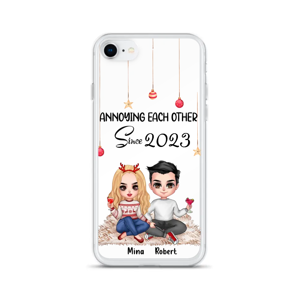 Custom Personalized Couple Phone Case - Christmas  Gift Idea For Couple - Annoying Each Other Since 2023 - Case for iPhone/Samsung