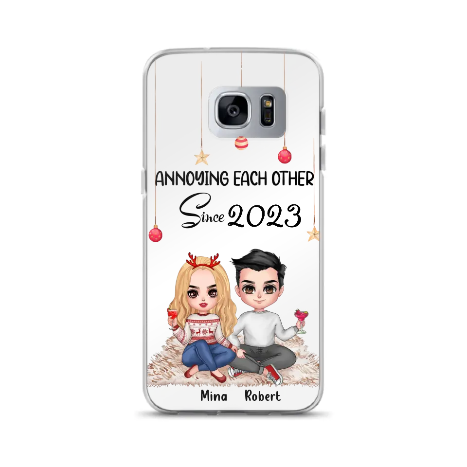 Custom Personalized Couple Phone Case - Christmas  Gift Idea For Couple - Annoying Each Other Since 2023 - Case for iPhone/Samsung