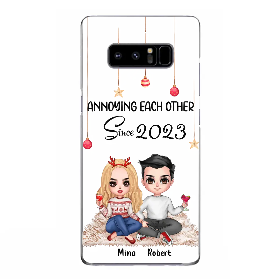 Custom Personalized Couple Phone Case - Christmas  Gift Idea For Couple - Annoying Each Other Since 2023 - Case for iPhone/Samsung