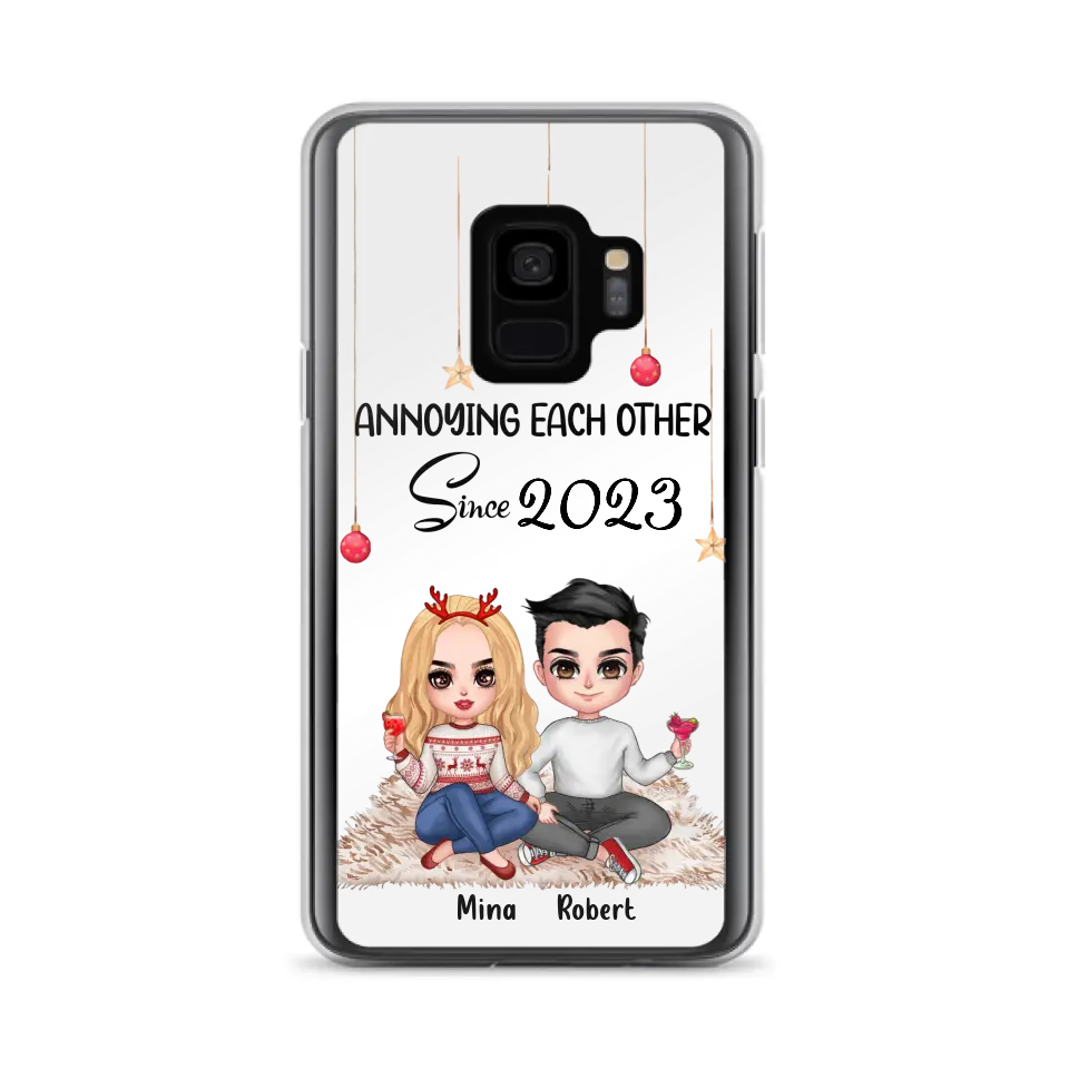 Custom Personalized Couple Phone Case - Christmas  Gift Idea For Couple - Annoying Each Other Since 2023 - Case for iPhone/Samsung