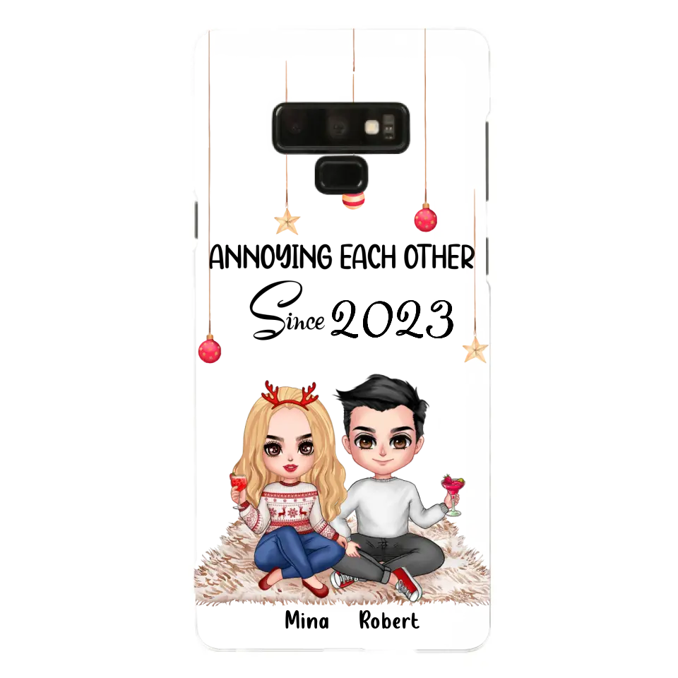 Custom Personalized Couple Phone Case - Christmas  Gift Idea For Couple - Annoying Each Other Since 2023 - Case for iPhone/Samsung