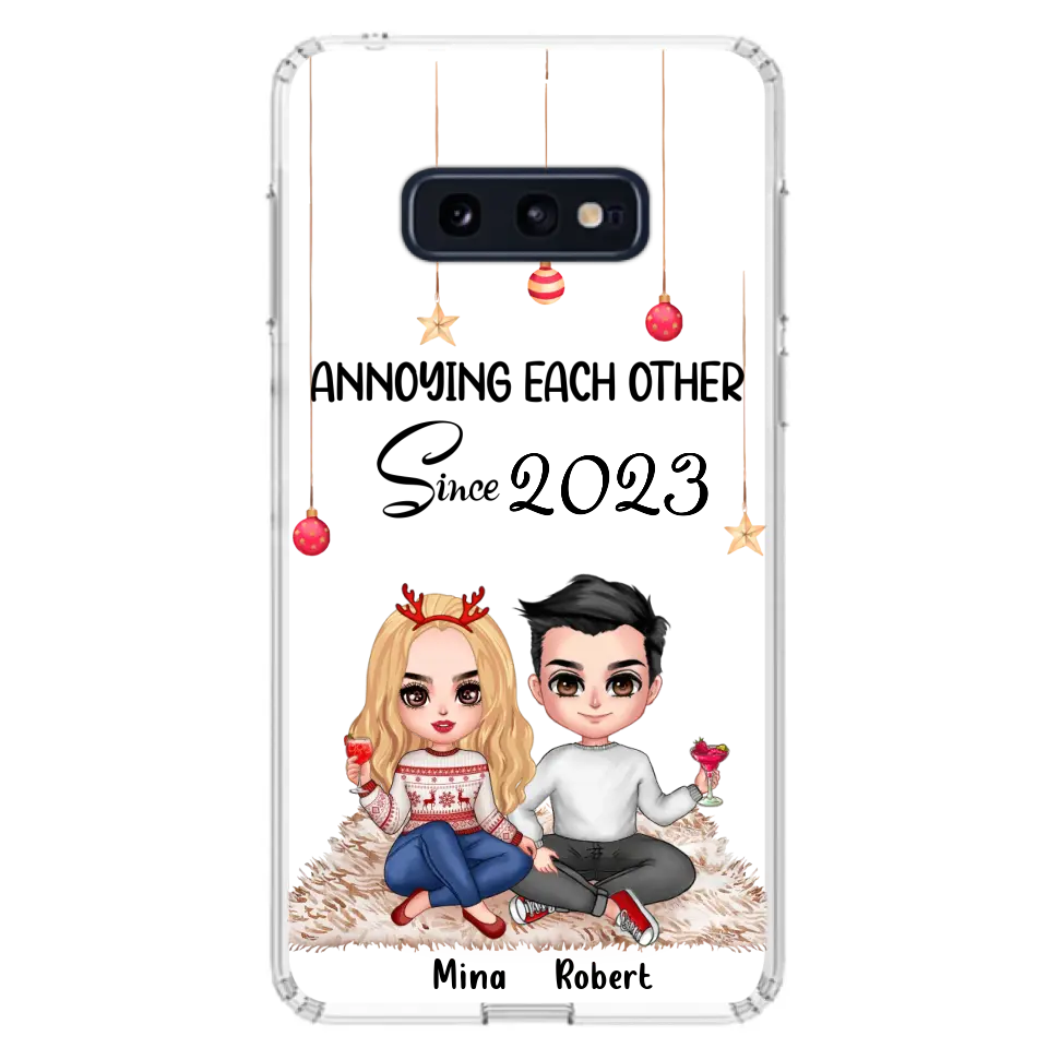 Custom Personalized Couple Phone Case - Christmas  Gift Idea For Couple - Annoying Each Other Since 2023 - Case for iPhone/Samsung