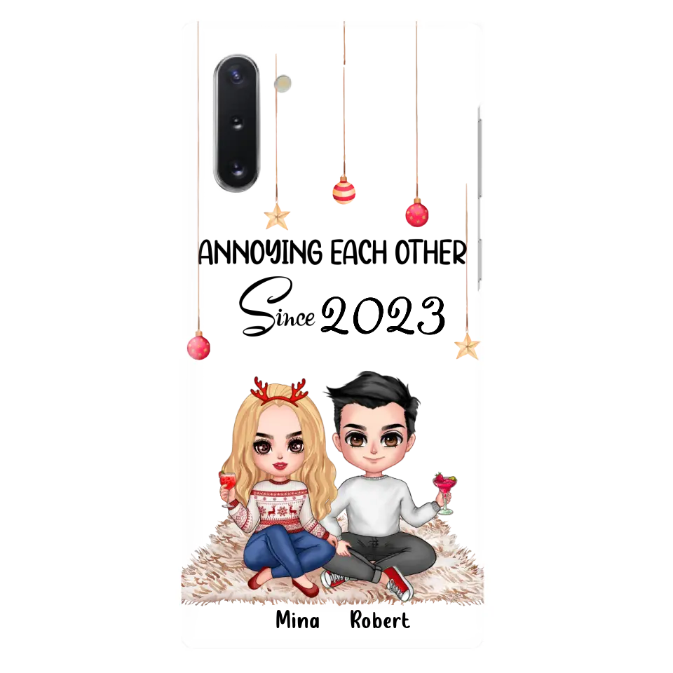 Custom Personalized Couple Phone Case - Christmas  Gift Idea For Couple - Annoying Each Other Since 2023 - Case for iPhone/Samsung