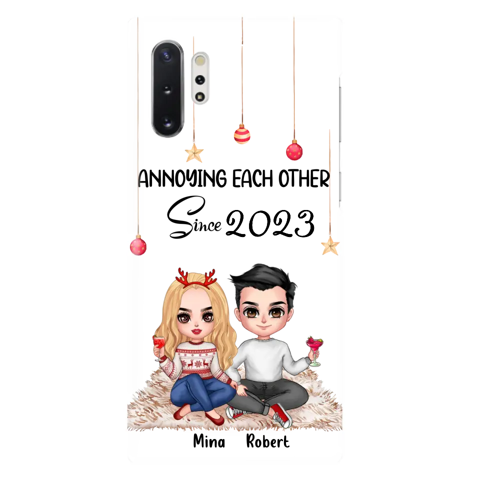 Custom Personalized Couple Phone Case - Christmas  Gift Idea For Couple - Annoying Each Other Since 2023 - Case for iPhone/Samsung