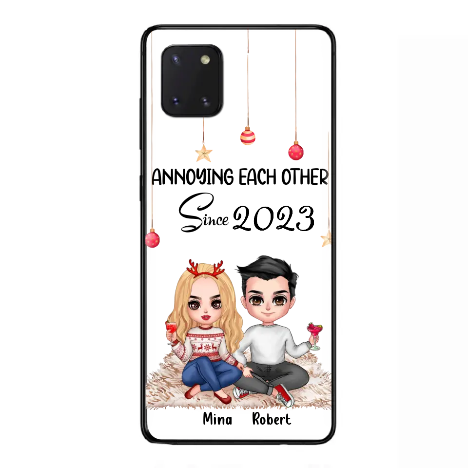 Custom Personalized Couple Phone Case - Christmas  Gift Idea For Couple - Annoying Each Other Since 2023 - Case for iPhone/Samsung