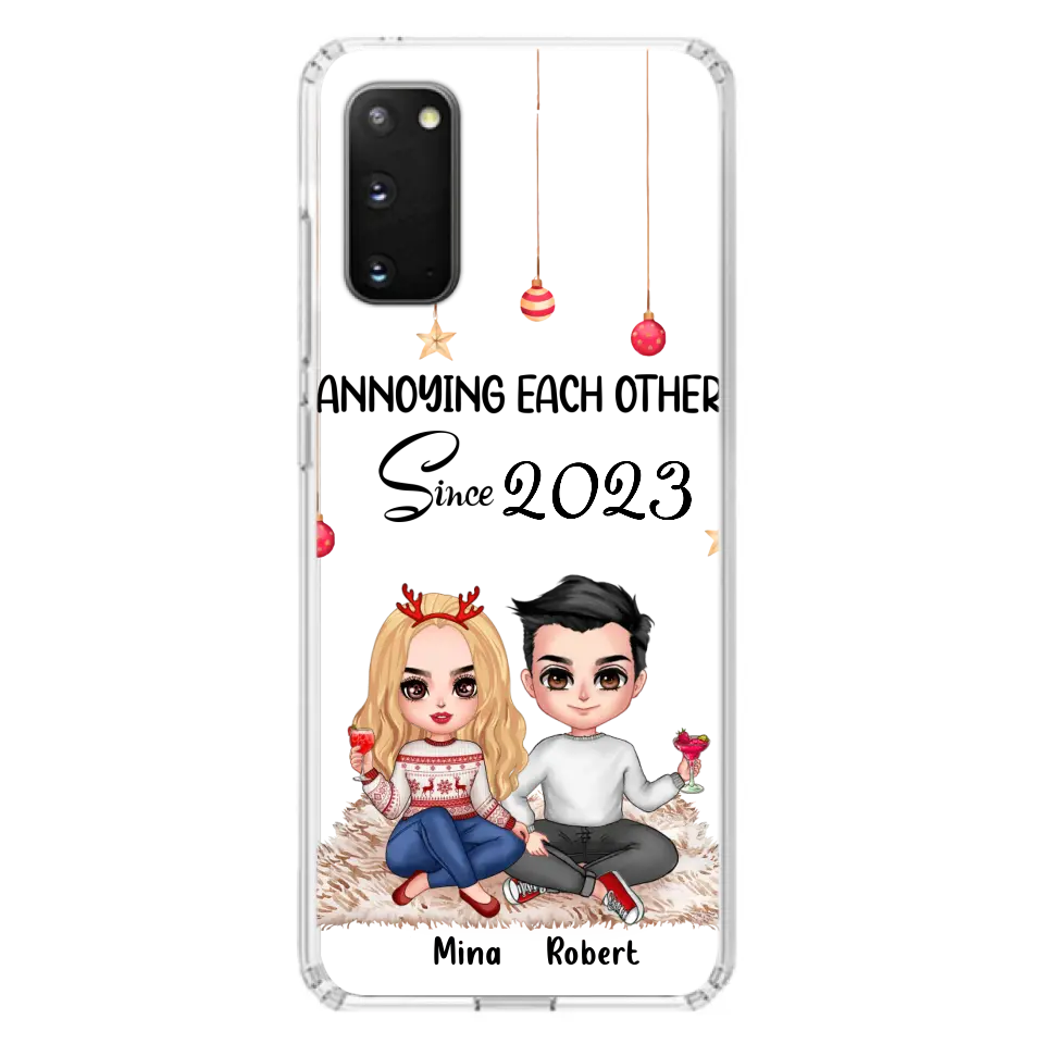 Custom Personalized Couple Phone Case - Christmas  Gift Idea For Couple - Annoying Each Other Since 2023 - Case for iPhone/Samsung