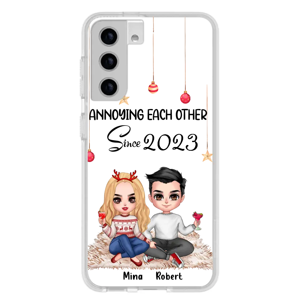 Custom Personalized Couple Phone Case - Christmas  Gift Idea For Couple - Annoying Each Other Since 2023 - Case for iPhone/Samsung