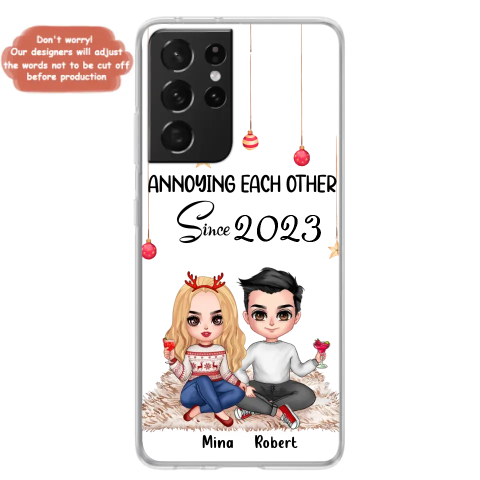 Custom Personalized Couple Phone Case - Christmas  Gift Idea For Couple - Annoying Each Other Since 2023 - Case for iPhone/Samsung