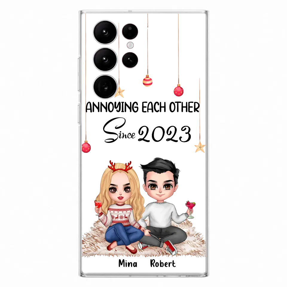 Custom Personalized Couple Phone Case - Christmas  Gift Idea For Couple - Annoying Each Other Since 2023 - Case for iPhone/Samsung